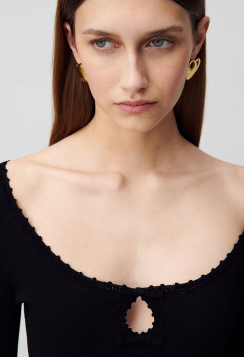 Claudie Top Manches Longues Maille Fine Pour Femme