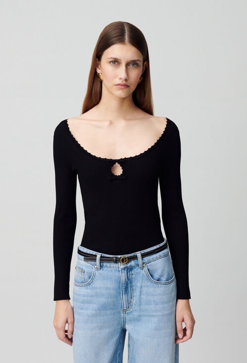 Claudie Top Manches Longues Maille Fine Pour Femme