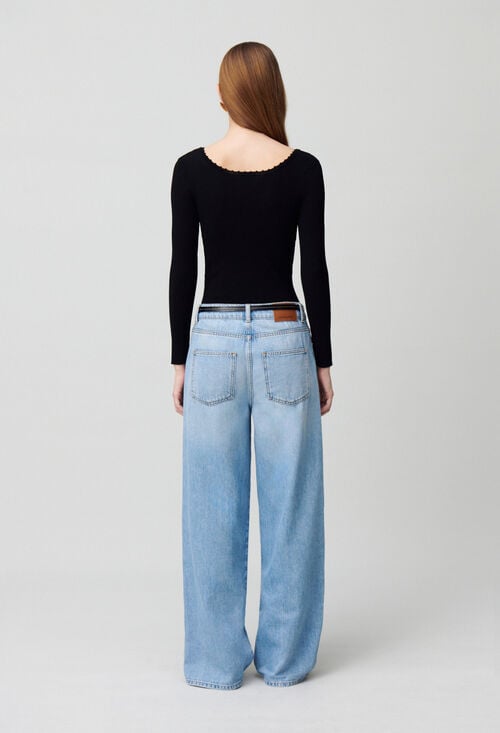 Claudie Top Manches Longues Maille Fine Pour Femme