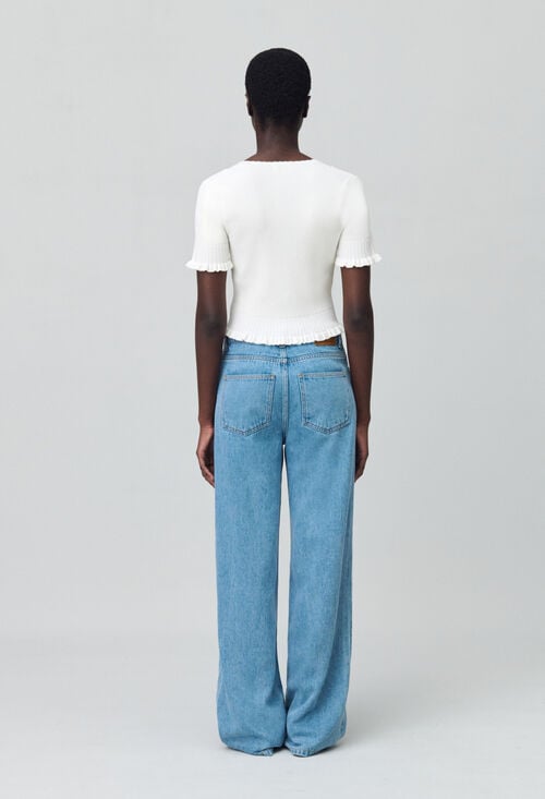 Claudie Top Noeuds Maille Fine Pour Femme