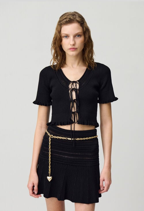 Claudie Top Noeuds Maille Fine Pour Femme