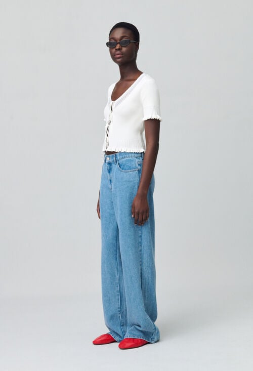 claudie Top noeuds maille fine pour femme