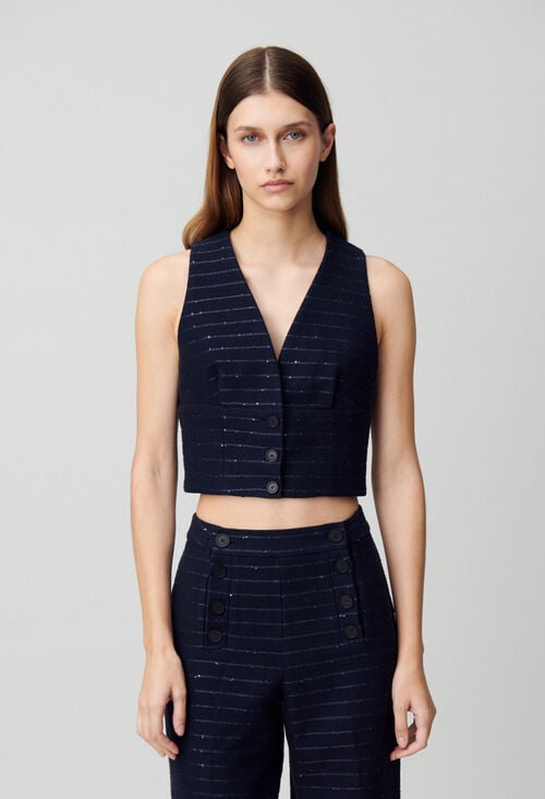 Claudie Top Veston Rayures Pour Femme