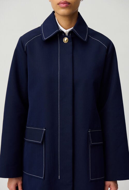 Claudie Trench Mi-long Ceinturé Pour Femme