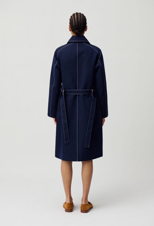Claudie Trench Mi-long Ceinturé Pour Femme