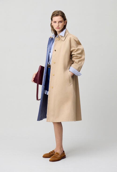 claudie Trench mi-long droit pour femme