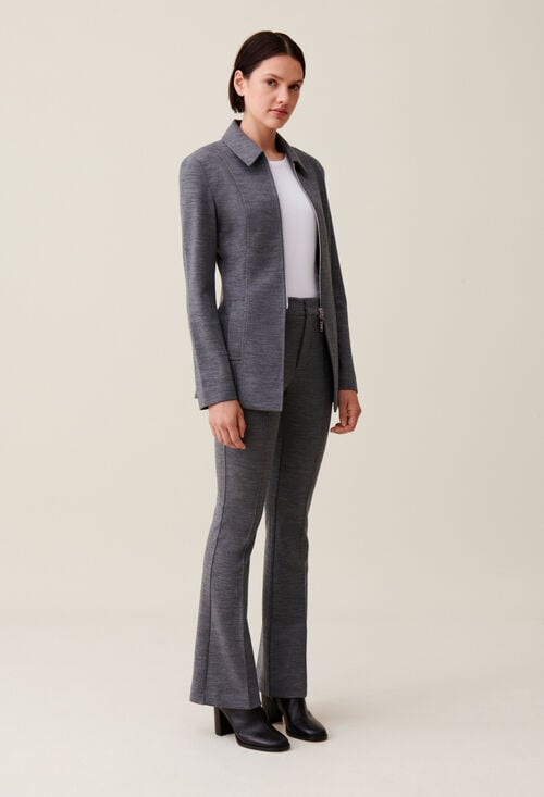 claudie Veste cintrée zippée grise pour femme