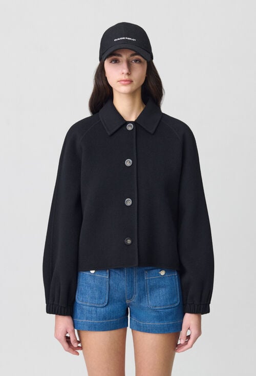 Claudie Veste Courte Col Chemise Pour Femme