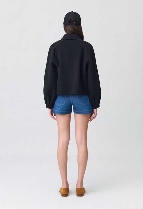 Claudie Veste Courte Col Chemise Pour Femme