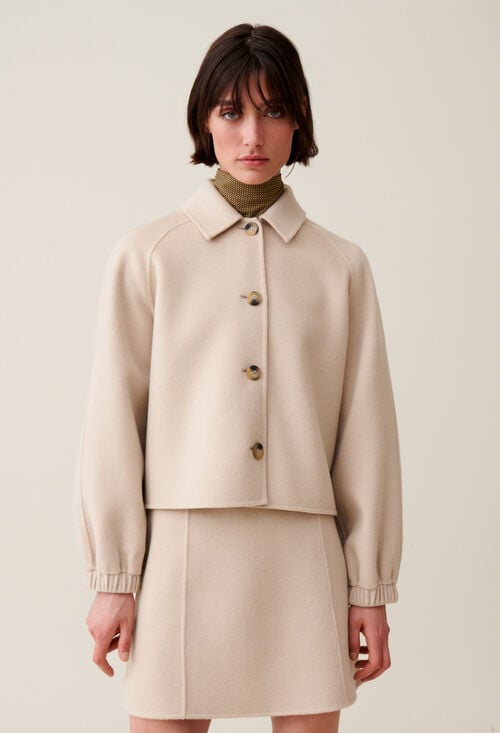 Claudie Veste Courte Col Chemise Pour Femme