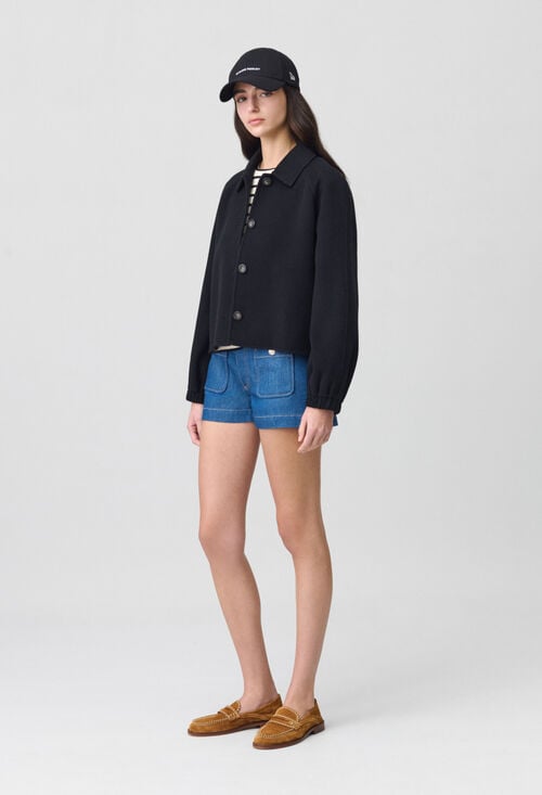claudie Veste courte col chemise pour femme