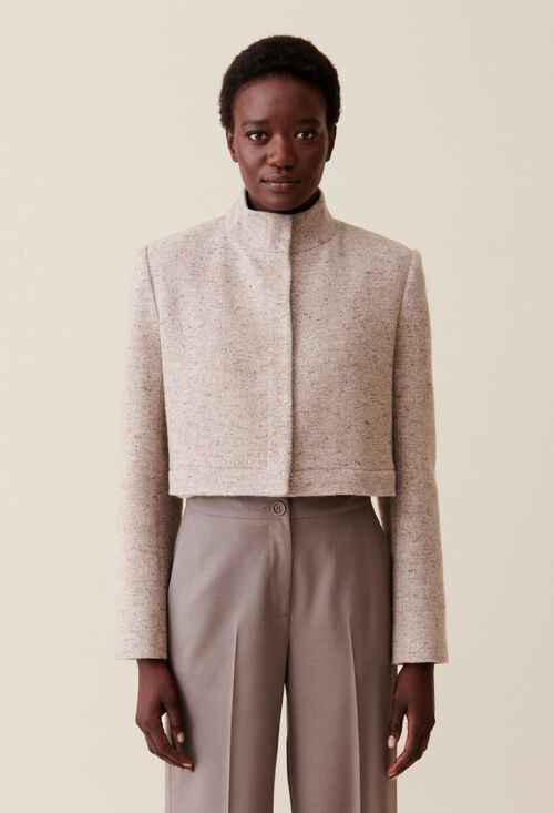 Claudie Veste Courte Col Montant Pour Femme