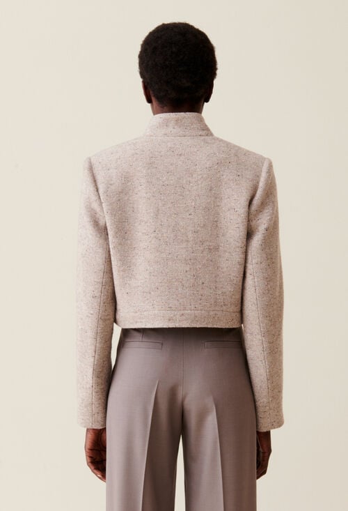 Claudie Veste Courte Col Montant Pour Femme