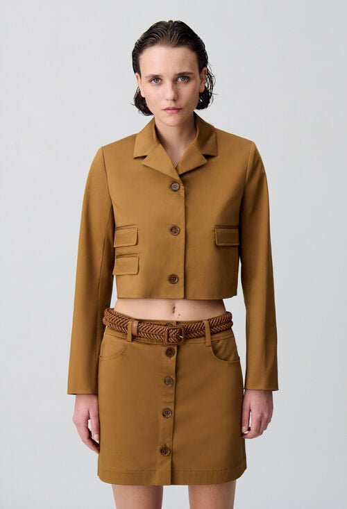 Claudie Veste Courte Col Tailleur Pour Femme