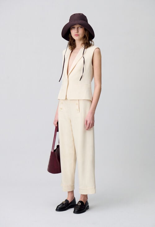 claudie Veste de tailleur sans manches pour femme