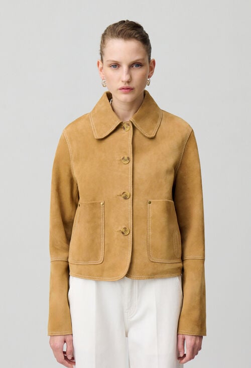 Claudie Veste En Cuir Suède Pour Femme