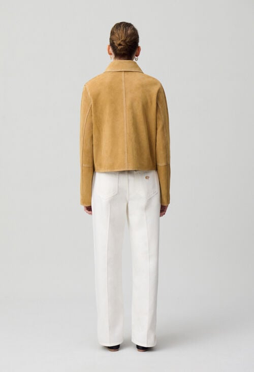 Claudie Veste En Cuir Suède Pour Femme