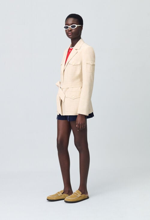 claudie Veste saharienne ceinturée pour femme