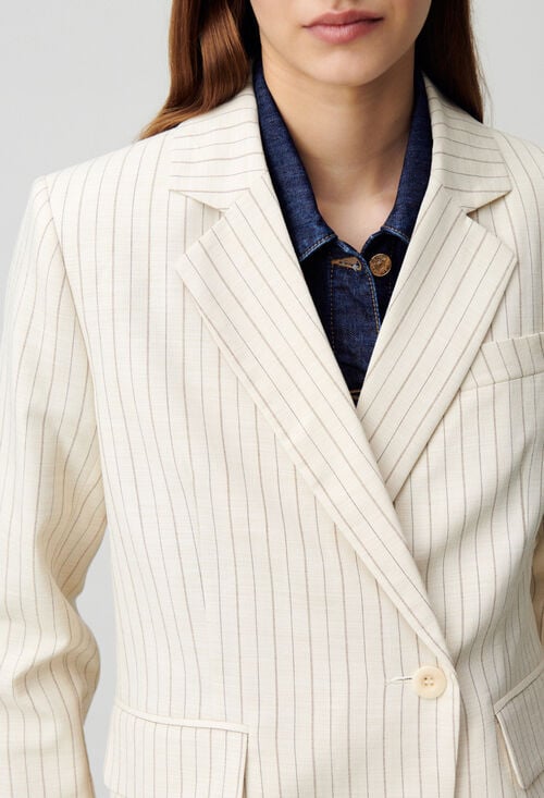 Claudie Veste Tailleur à Rayures Pour Femme