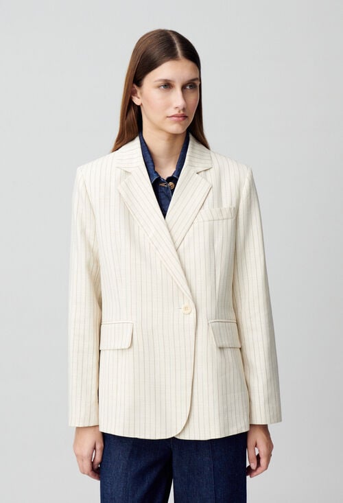 Claudie Veste Tailleur à Rayures Pour Femme