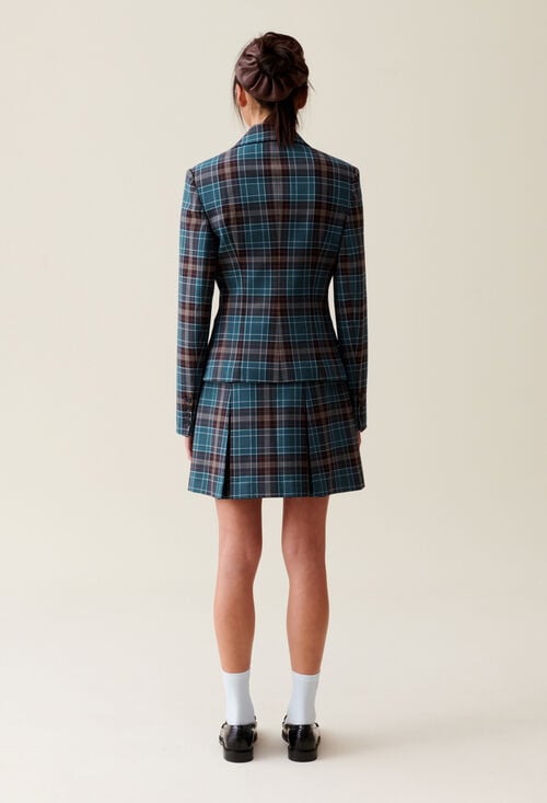 Claudie Veste Tailleur Carreaux Pour Femme