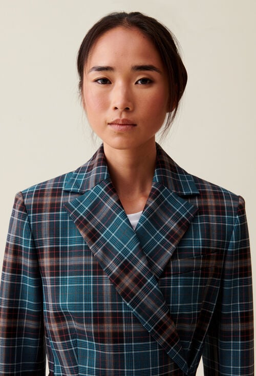 claudie Veste tailleur carreaux pour femme