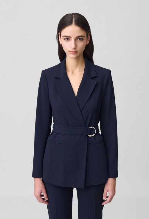 Claudie Veste Tailleur Ceinturée Pour Femme