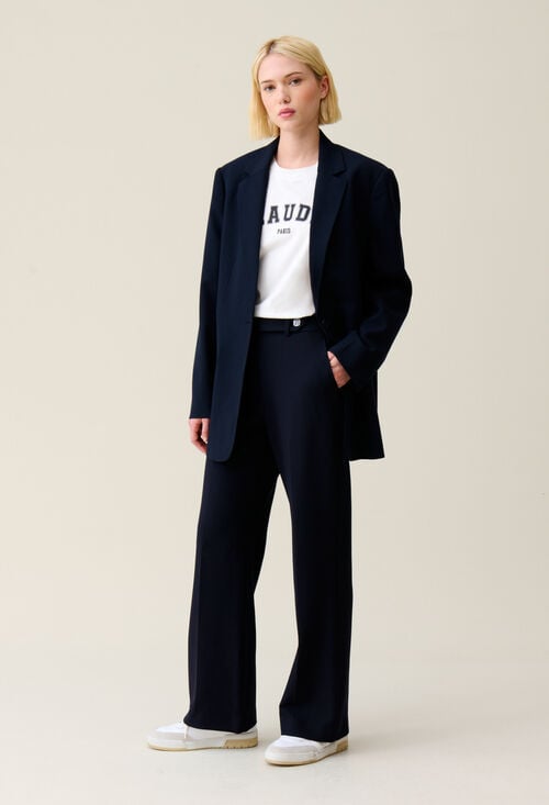 claudie Veste tailleur oversize marine pour femme