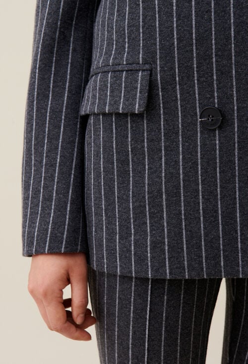 Claudie Veste Tailleur Rayée Oversized Pour Femme