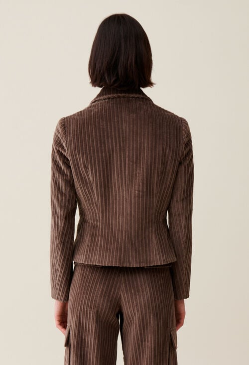 Claudie Veste Velours Cintrée Pour Femme