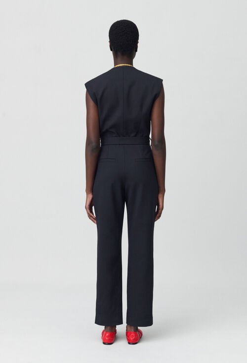 Claudie Combinaison Manches Courtes Noir Pour Femme