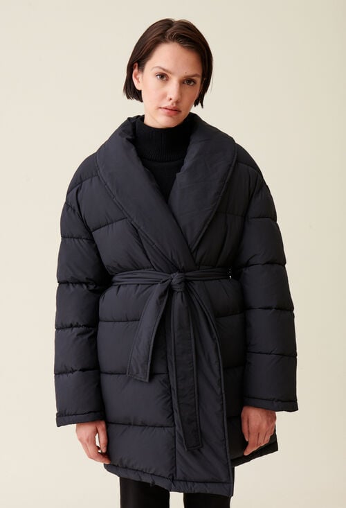 Claudie Doudoune Col Châle Avec Ceinture Pour Femme