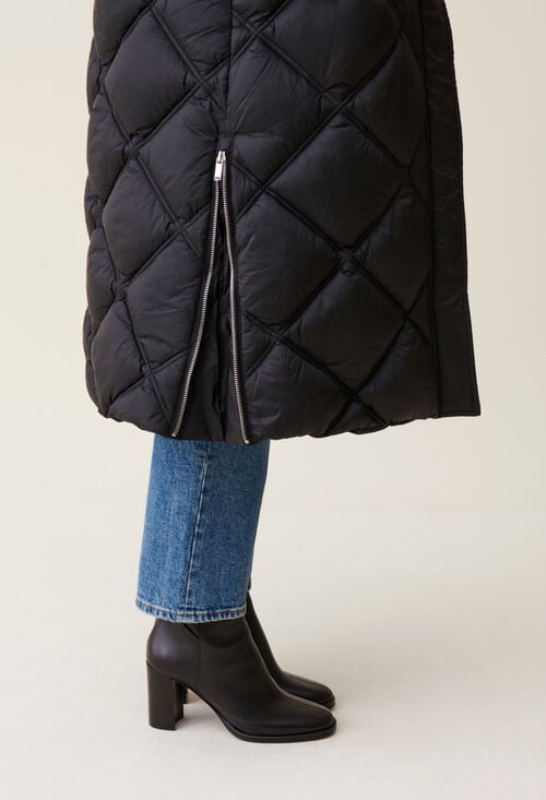 Claudie Doudoune Longue Capuche Matelassée Pour Femme