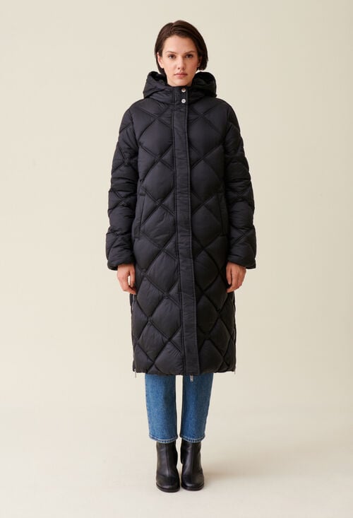 Claudie Doudoune Longue Capuche Matelassée Pour Femme