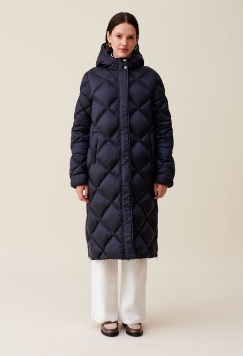 Claudie Doudoune Longue Capuche Matelassée Pour Femme