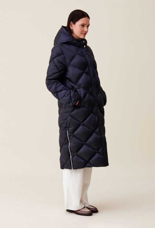 claudie Doudoune longue capuche matelassée pour femme