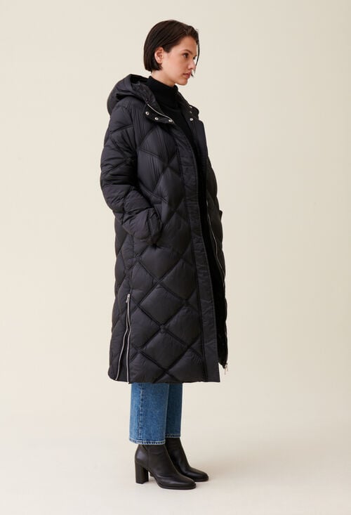 claudie Doudoune longue capuche matelassée pour femme