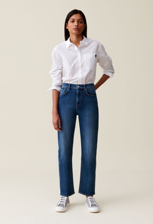 Claudie Jean Toto Détail Logo Poche Arrière Pour Femme