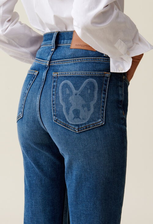 claudie Jean Toto détail logo poche arrière pour femme