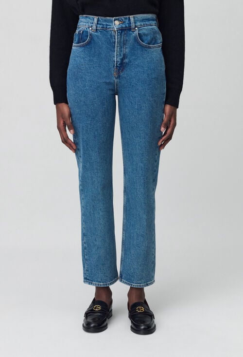 claudie Jean Toto slim 7/8ème bleu délavé pour femme