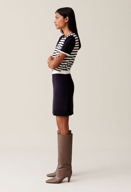 Claudie Jupe Courte Laine Taille élastiquée Pour Femme