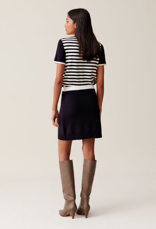 Claudie Jupe Courte Laine Taille élastiquée Pour Femme