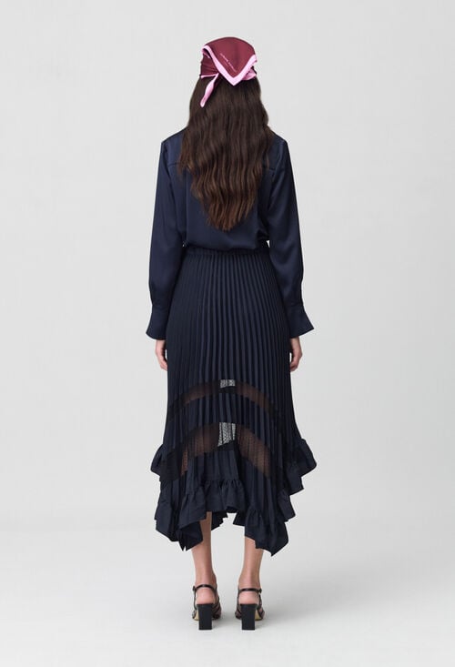 Claudie Jupe Midi Plissée Et Asymétrique Pour Femme