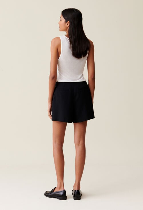 Claudie Jupe-short Portefeuille Boutonnée Pour Femme