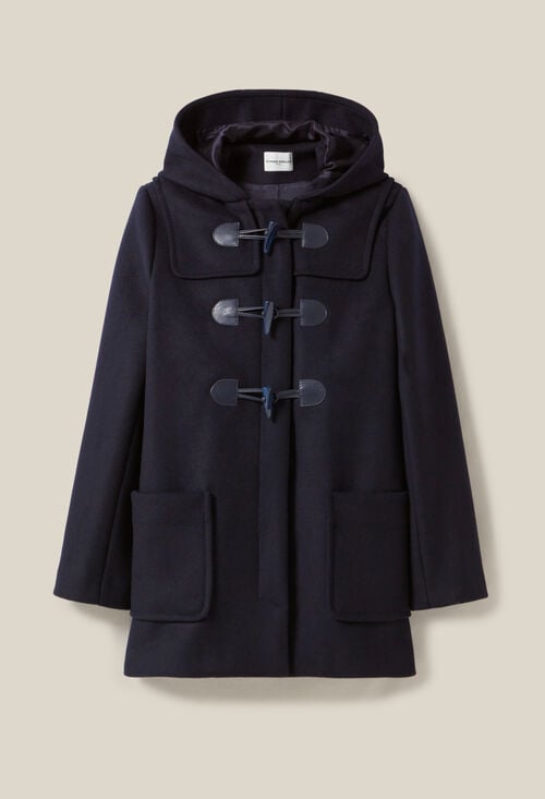 Claudie Manteau Court Capuche Bleu Marine Pour Femme