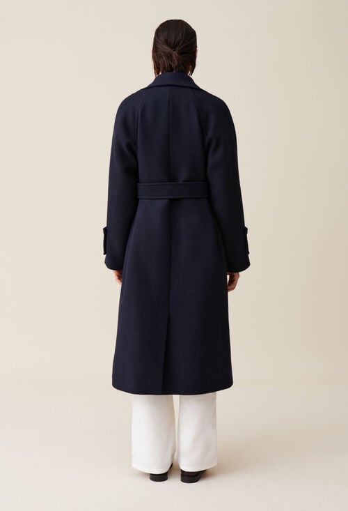 Claudie Manteau Laine Esprit Trench-coat Pour Femme