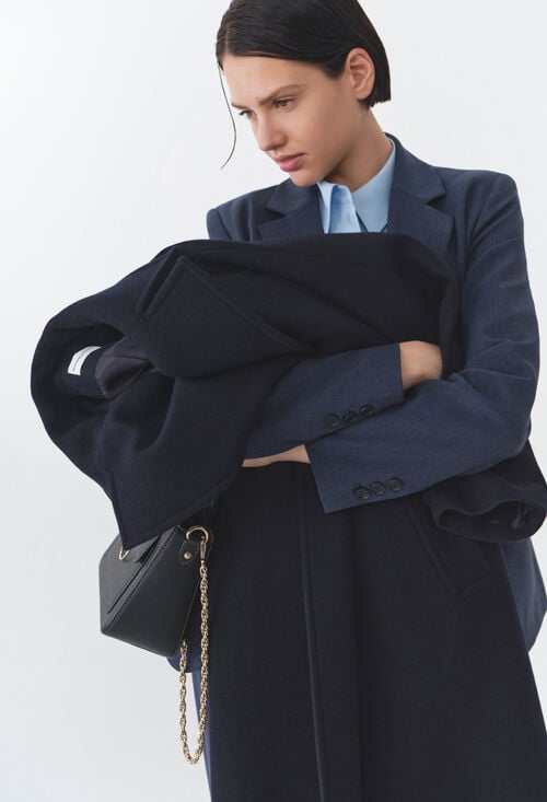 Claudie Manteau Laine Esprit Trench-coat Pour Femme