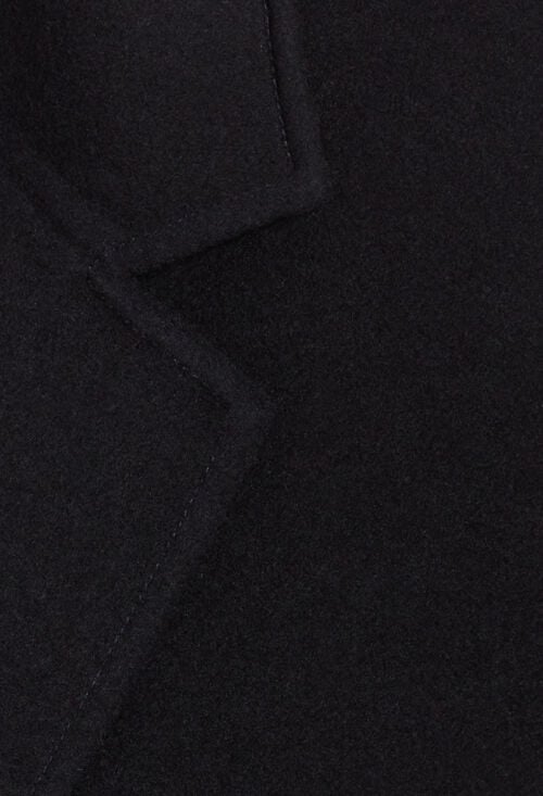 Claudie Manteau Laine Mi-long Bleu Marine Pour Femme