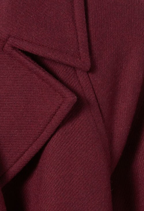 Claudie Manteau Long Esprit Trench Bordeaux Pour Femme