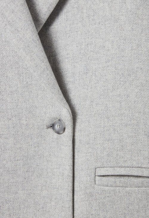 Claudie Manteau Mi-long Tailleur Gris Clair Pour Femme